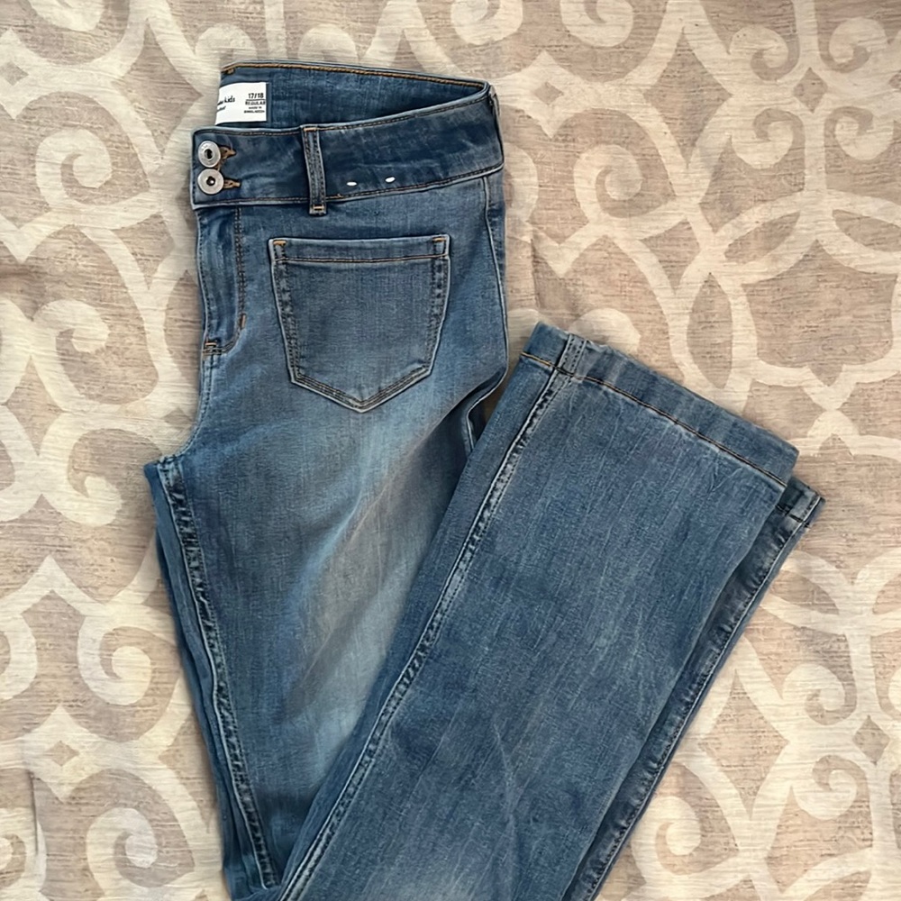 Abercrombie Kids low rise boot cut jeans